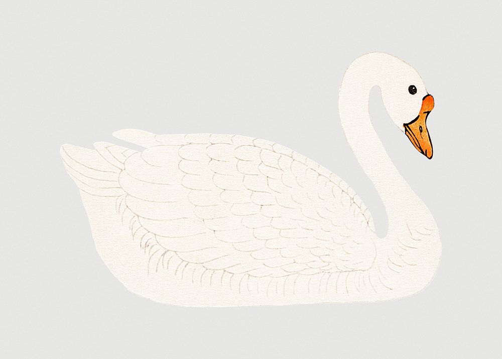 White goose bird design element 