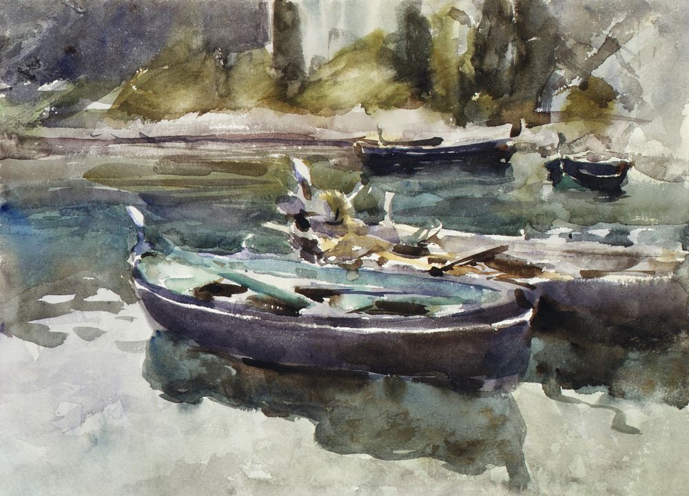 Small Boats (1913) by John Singer Sargent. Original from The MET Museum. Digitally enhanced by rawpixel.