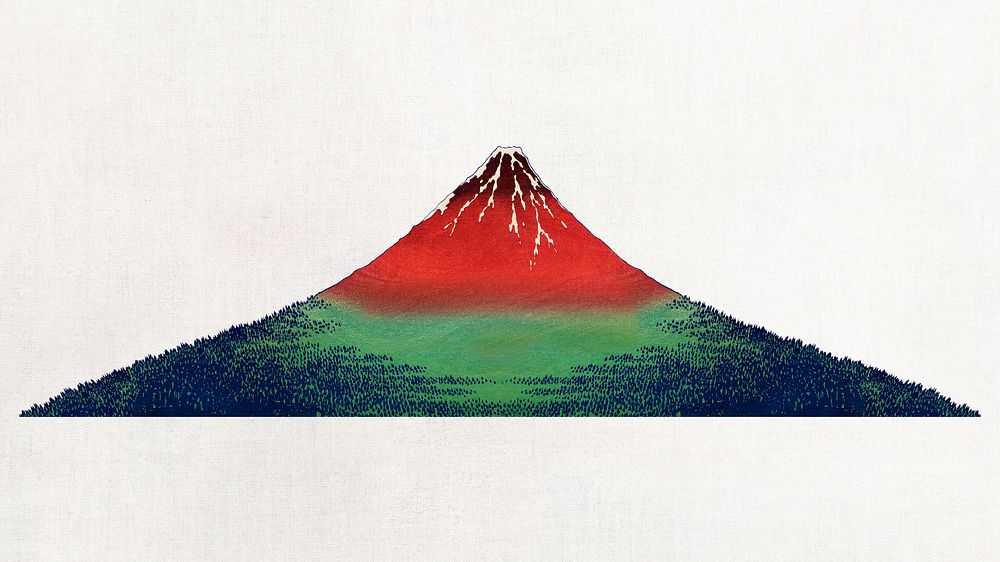 Fine Wind Clear Morning illustration, Katsushika Hokusai's Japanese art, remastered by rawpixel