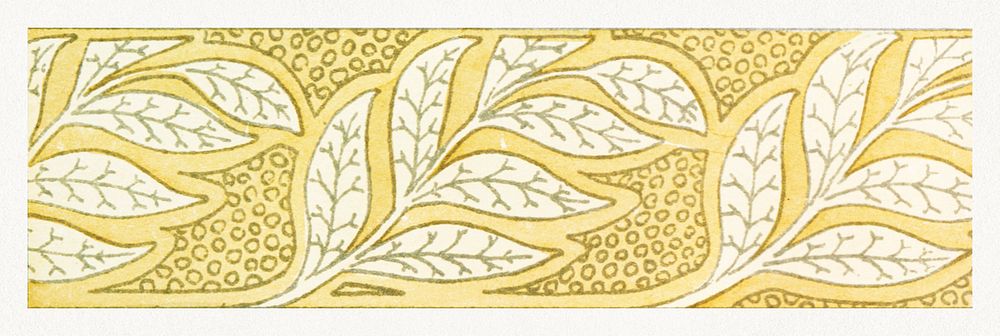Art nouveau wisteria leaf pattern design resource