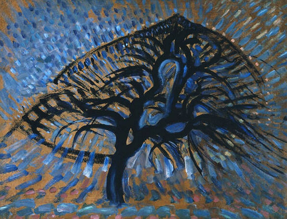 Apple Tree, Pointillist Version (1908&ndash;1909) painting in high resolution by Piet Mondrian. Original from the Dallas…