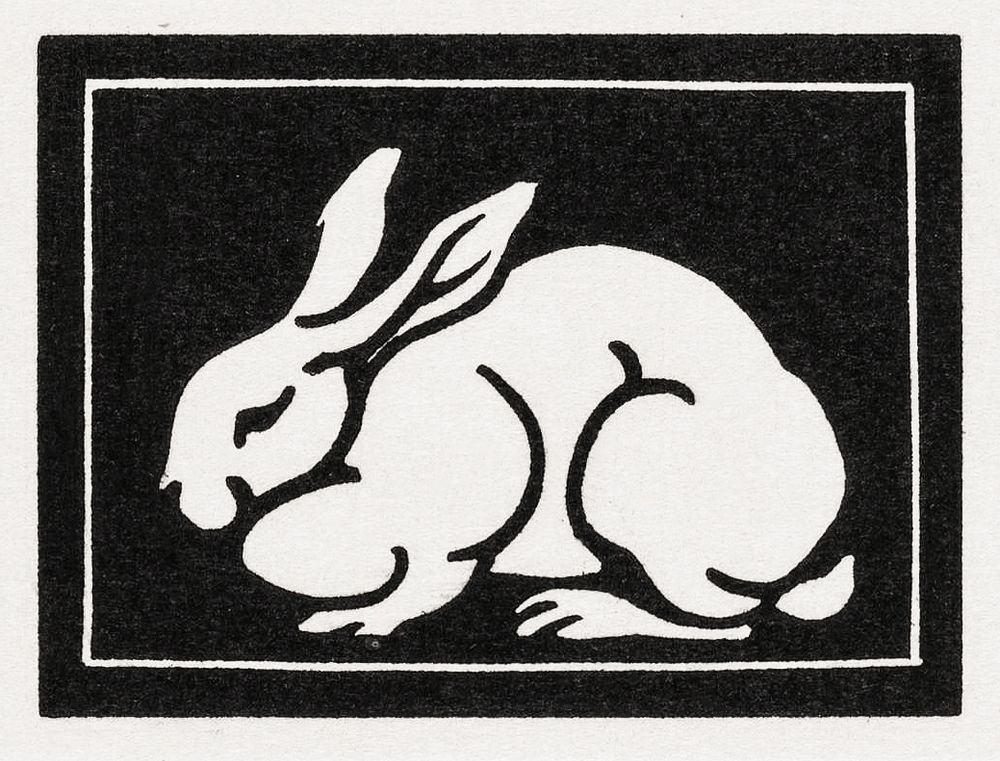 Rabbit (1923-1924) by Julie de Graag (1877-1924). Original from The Rijksmuseum. Digitally enhanced by rawpixel.
