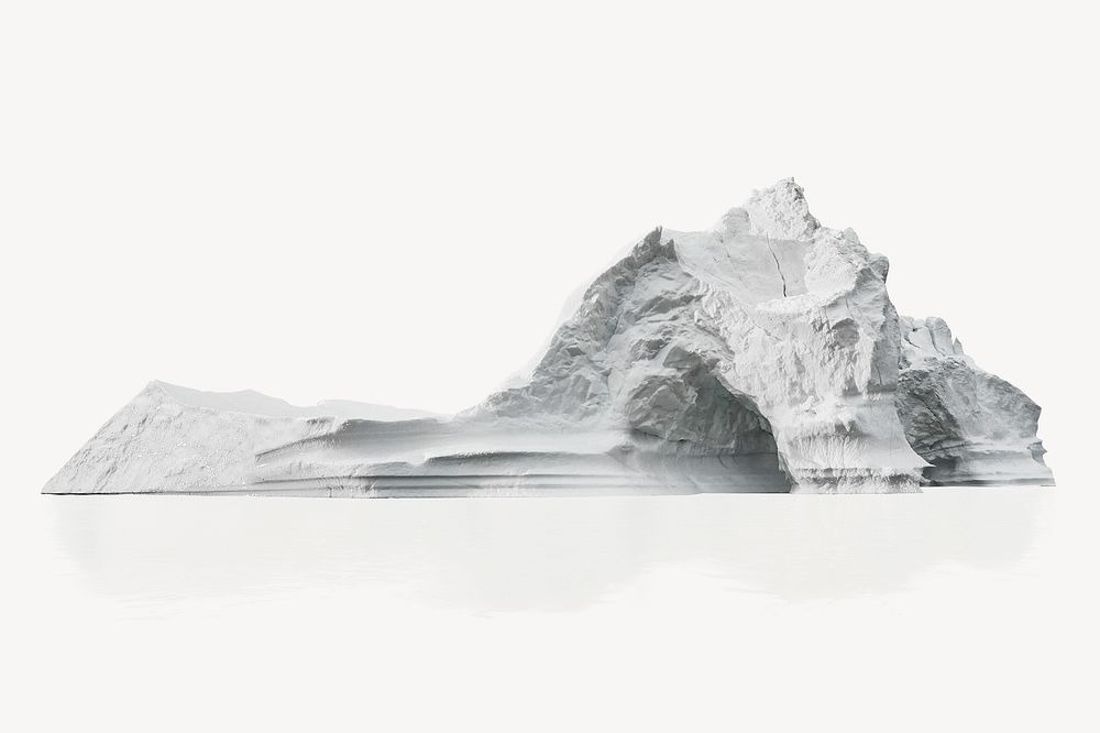 Snow mountain collage element, nature, environment concept psd