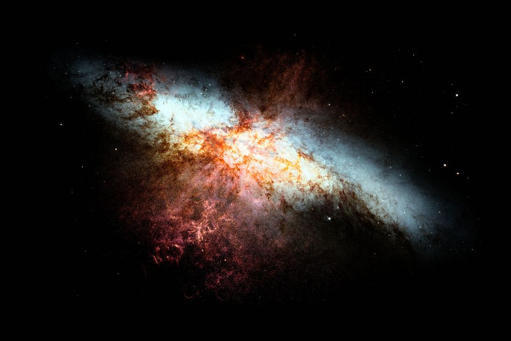 Hubble supernova, galaxy background photo