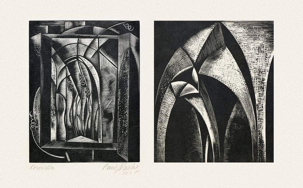 Design of arches, Coronilla (1925&ndash;1926) by Paul Nash. Original from The Museum of New Zealand. Digitally enhanced by…