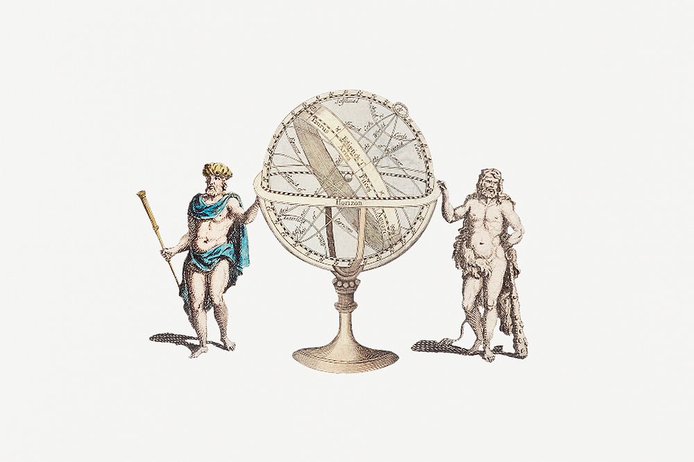 Terrestrial globe illustration