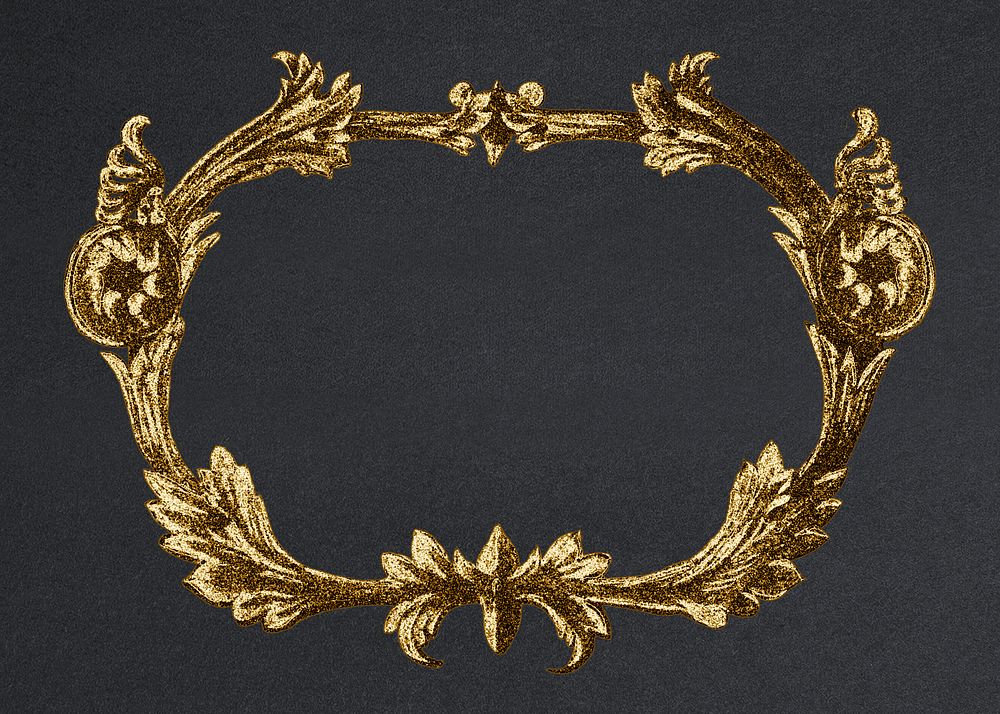 Vintage gold ornament frame background design element