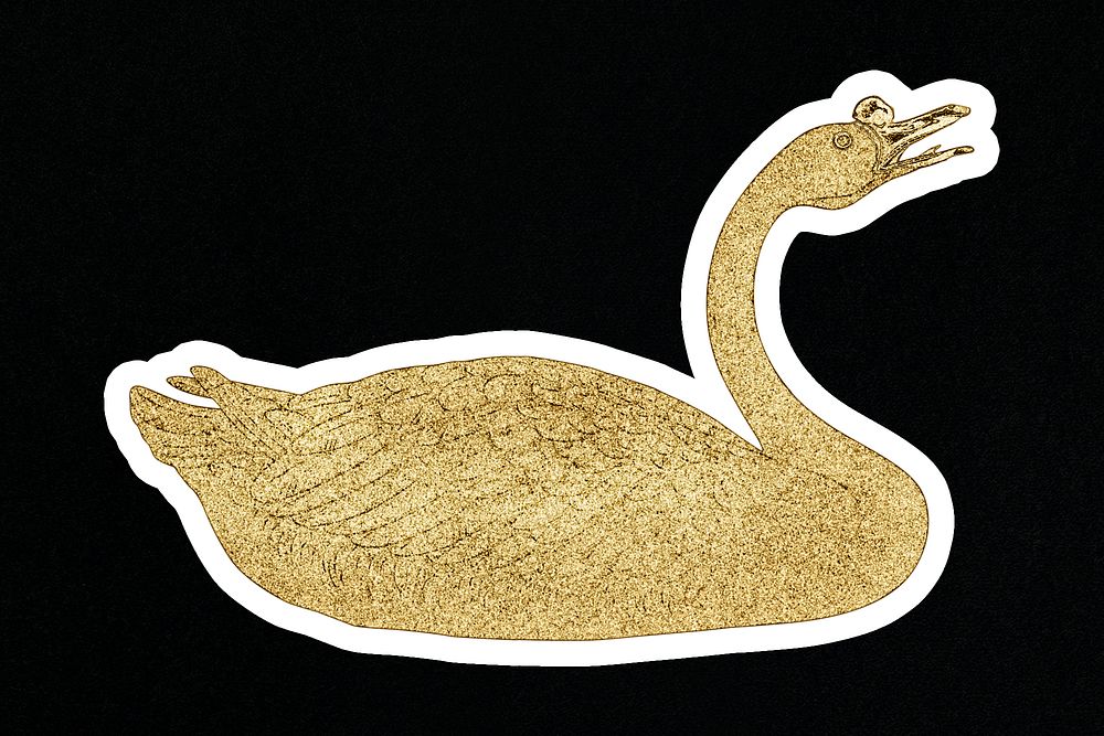 Golden goose sticker design element 