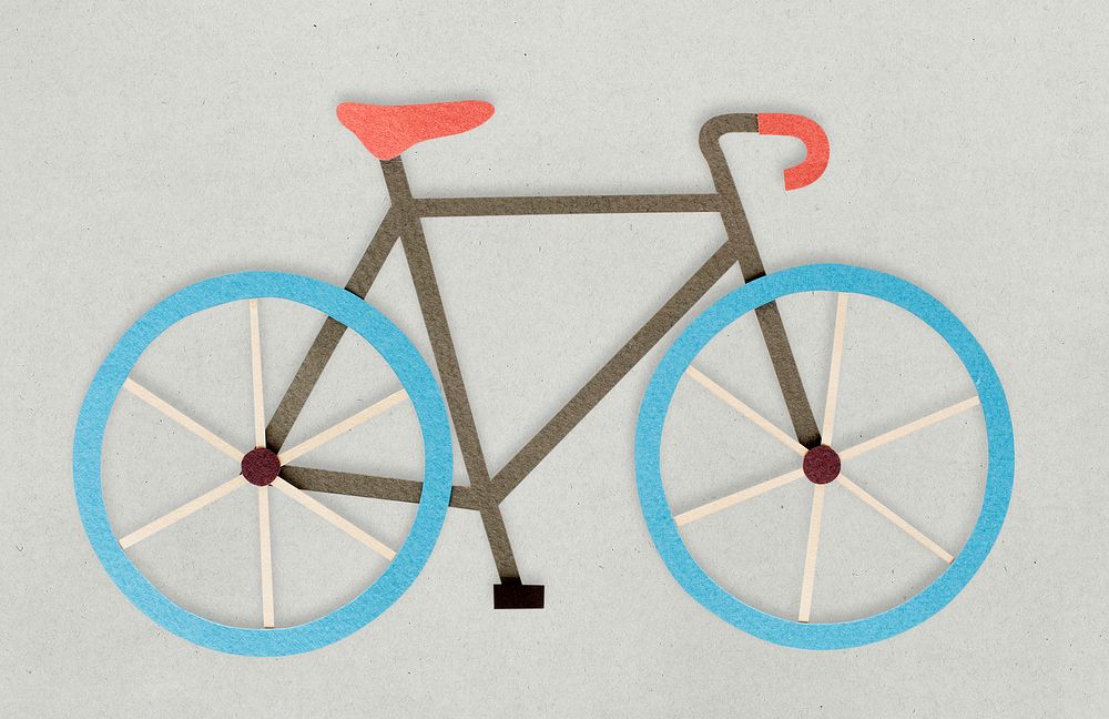 Paper craft design bicycle