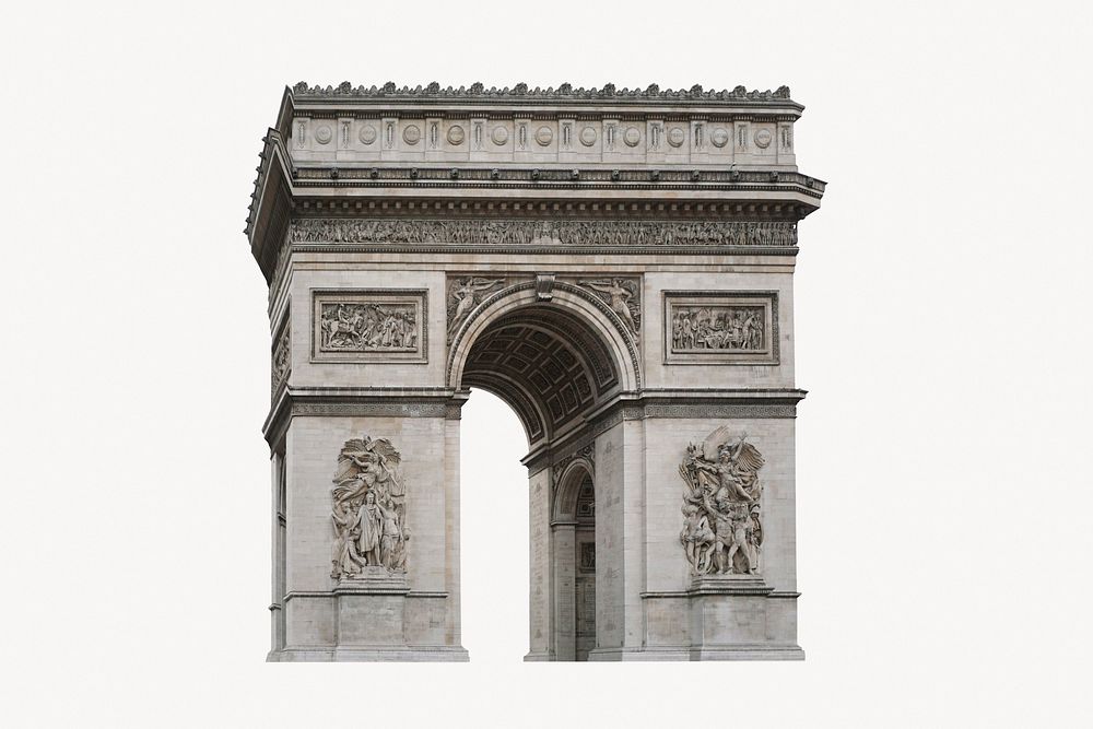 Arc de Triomphe background, Paris famous monument