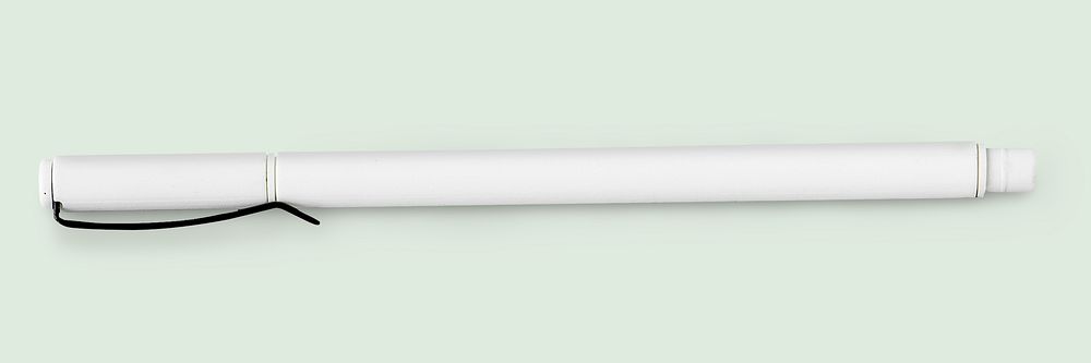 Simple white pen with cap mockup