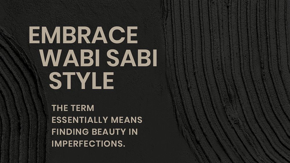 Textured blog banner template psd with embrace wabi sabi style text