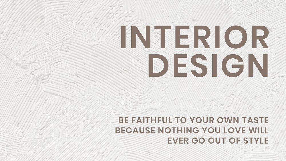 Textured blog banner template psd with interior design text