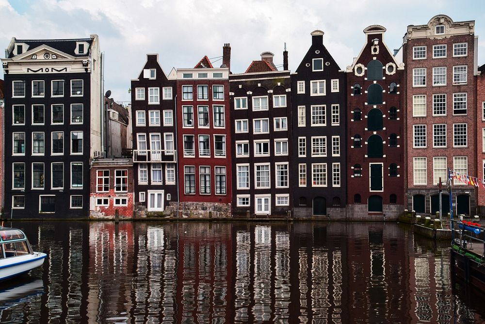 Free Amsterdam houses, Netherlands image, public domain CC0 photo.