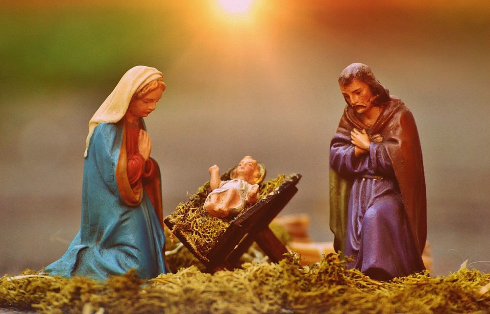 Free Christmas nativity image, public domain celebration CC0 photo.