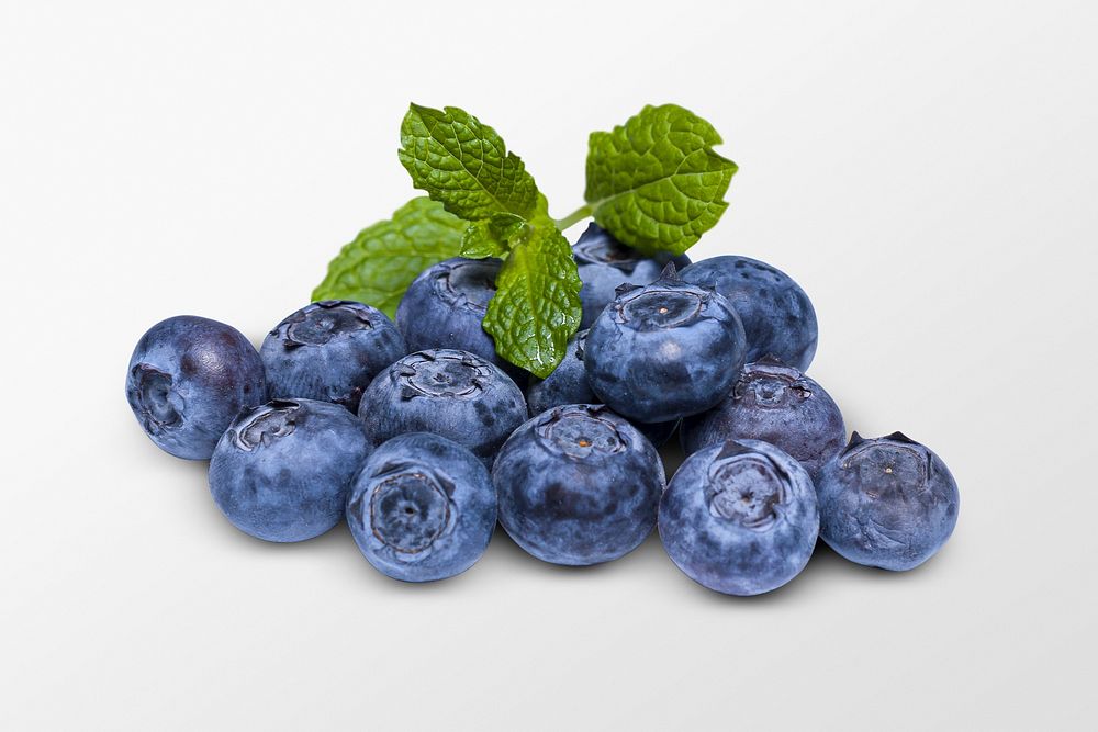Blueberry fruit clipart, healthy eating psd