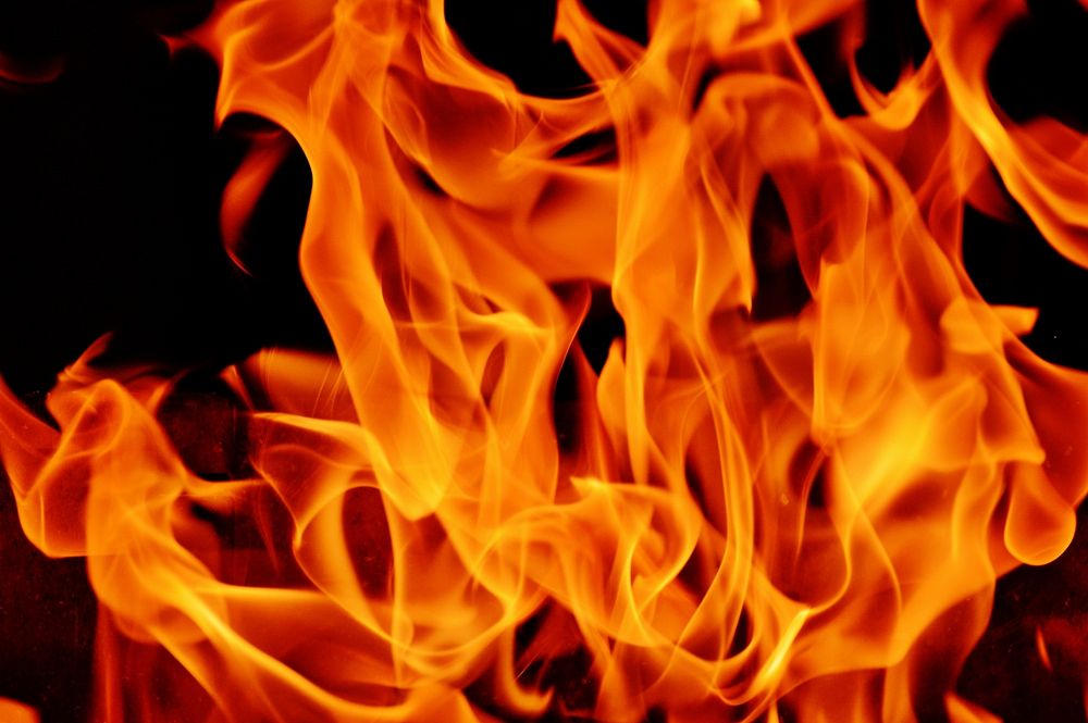 Free close up on fire flames photo, public domain CC0 image.