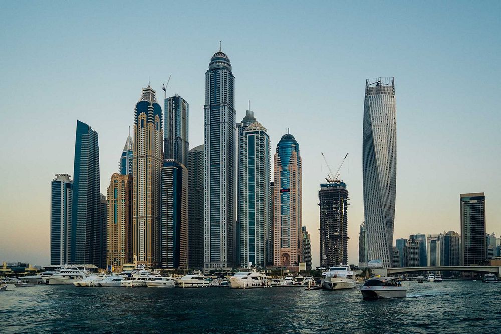 Dubai city skyline. Free public domain CC0 photo.