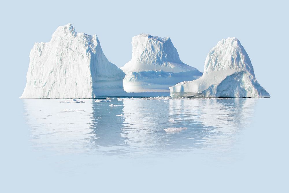 Frozen iceberg background, environment, nature element