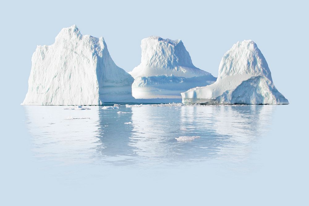 Frozen iceberg background, environment, nature element psd
