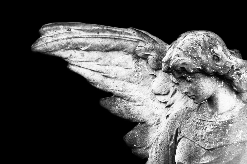 Free angel statue image, public domain Greek sculpture CC0 photo.