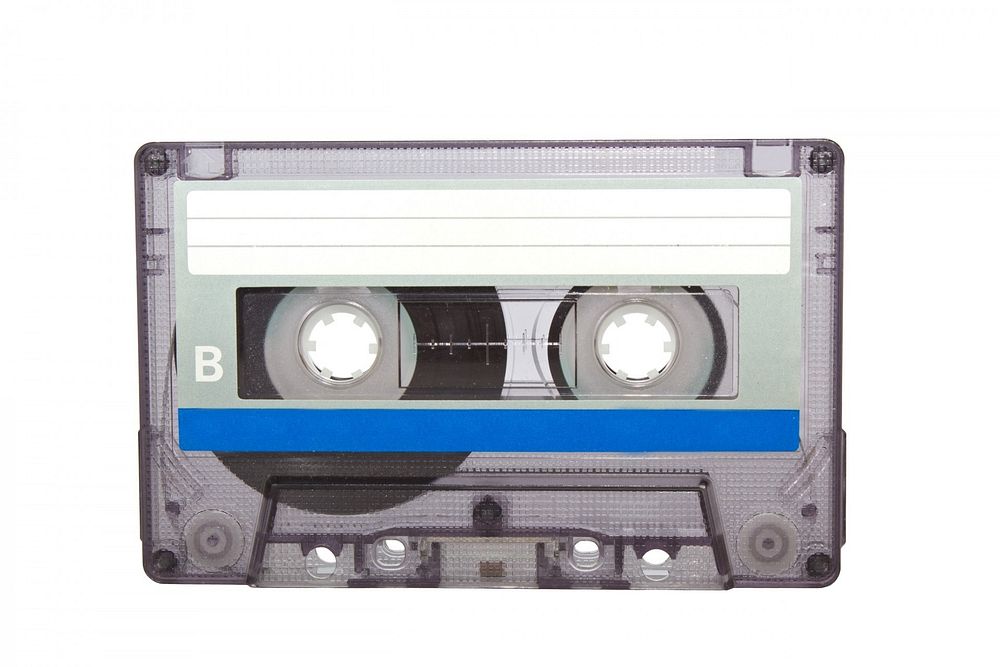 Free vintage cassette tape image, public domain music CC0 photo.