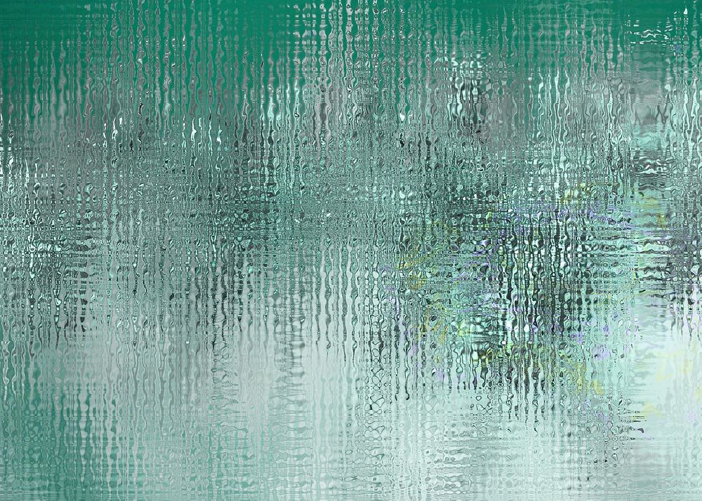 Green background, frosted glass texture