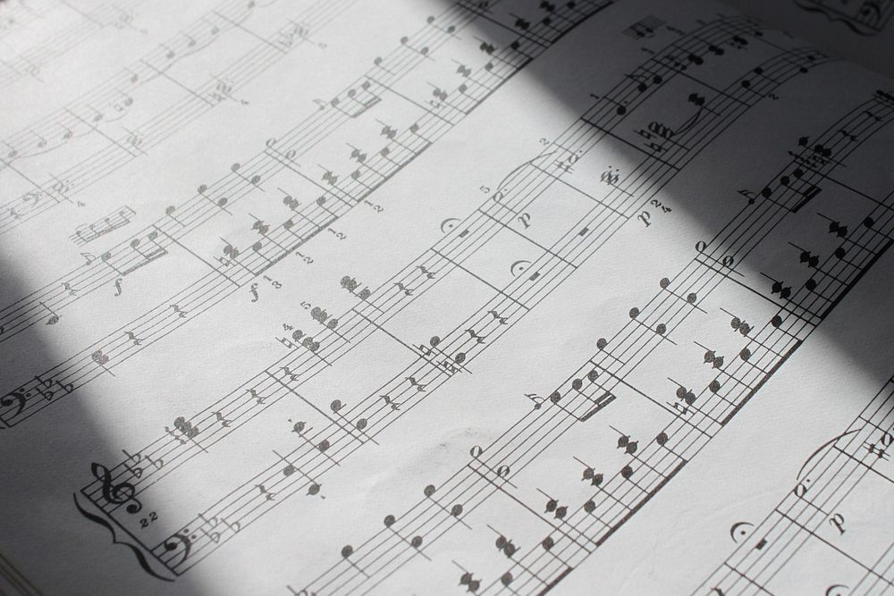 Free musical notes image, public domain music CC0 photo.