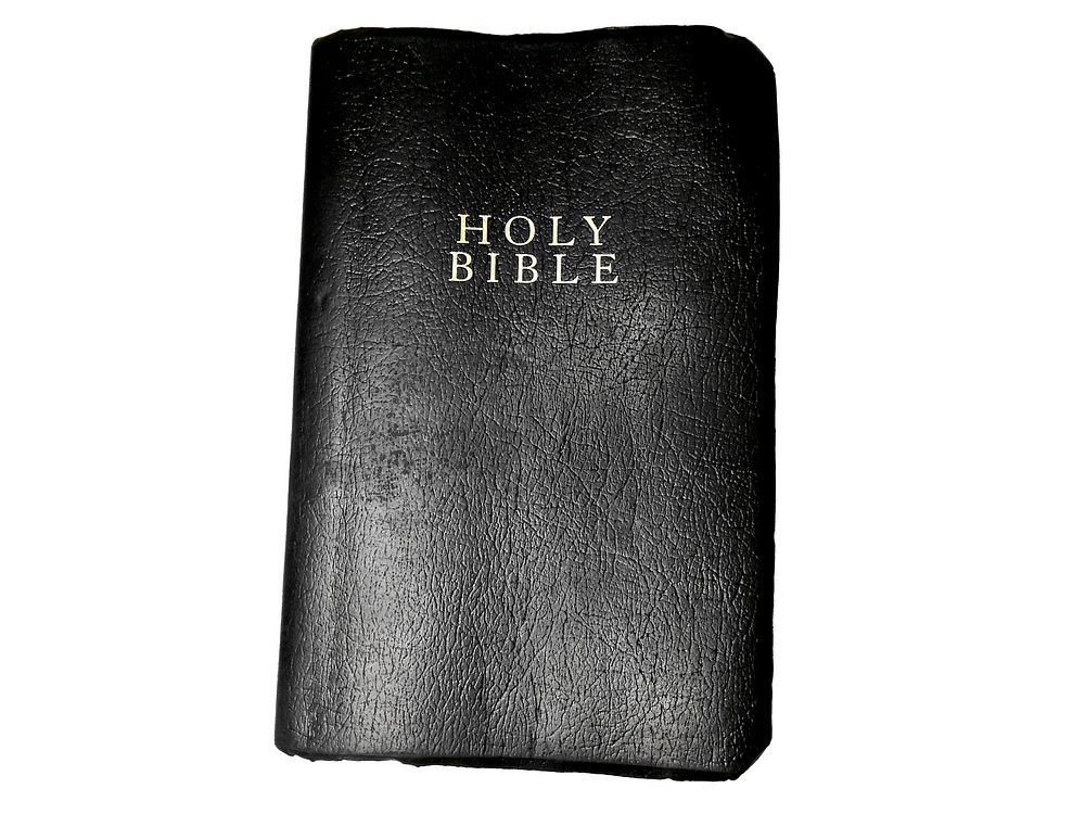 Free black Holy Bible image, public domain CC0 photo.