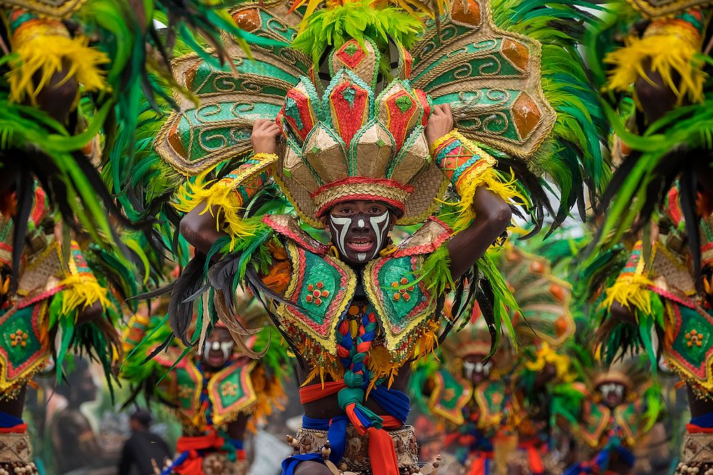 Dinagyang festival dancers, Philippines - 04/12 2018