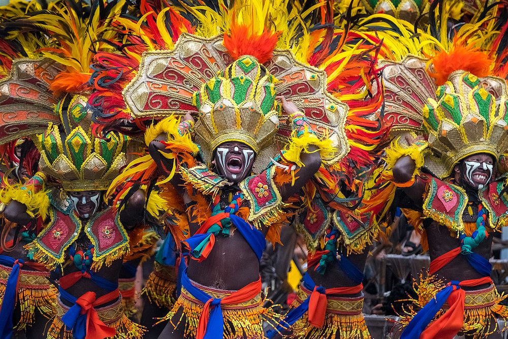 Dinagyang festival dancers, Philippines - 04/12 2018