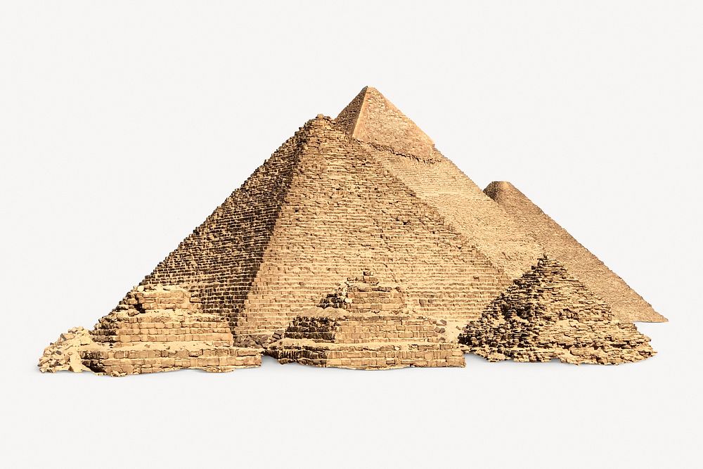 Great Pyramid of Giza, Egypt's famous tourist attraction psd