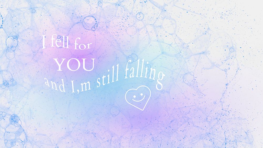 Aesthetic bubble art template psd with love quote blog banner