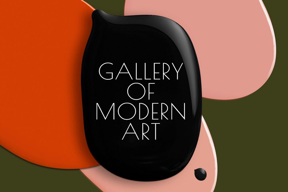 Modern art gallery template psd color paint abstract ad banner