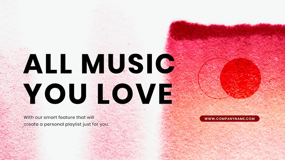 Music streaming colorful template psd in chromatography art ad banner