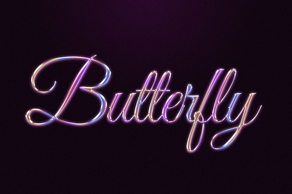 butterfly-word-in-colorful-embossed-free-photo-rawpixel