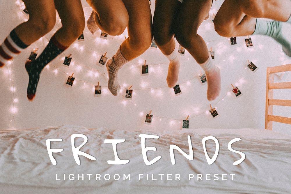 Aesthetic lightroom preset filter effect, friends & lifestyle blogger overlay add on