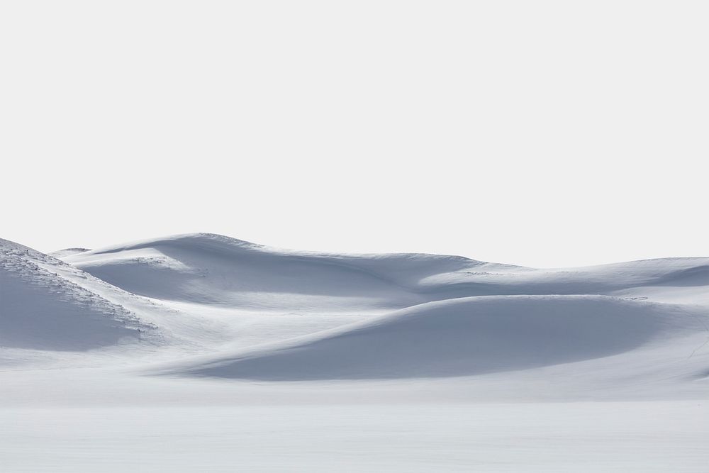 Aesthetic white snowy hill background