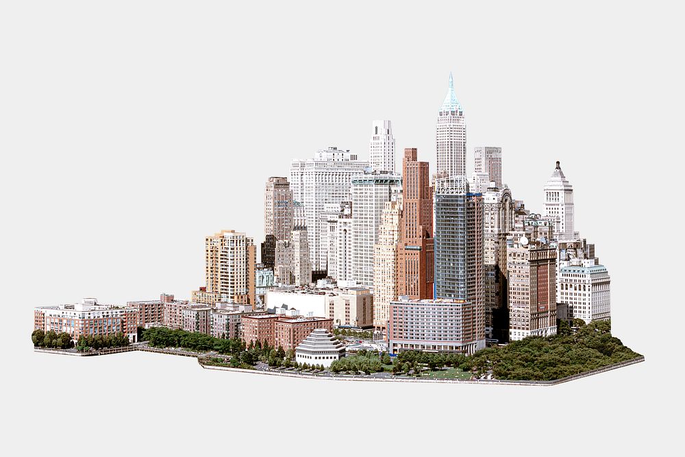 Urban cut out,  New York City isolated psd