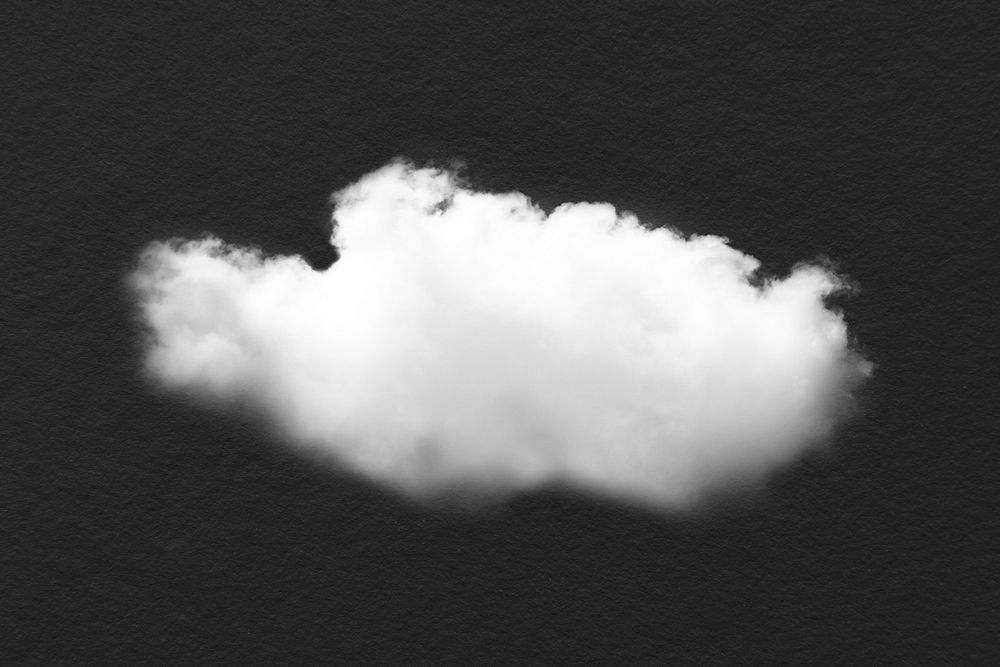 White cloud clipart, sky design psd
