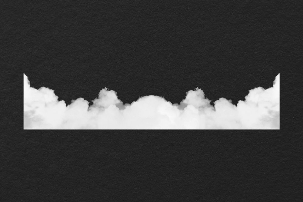 Cloud collage element, sky design psd