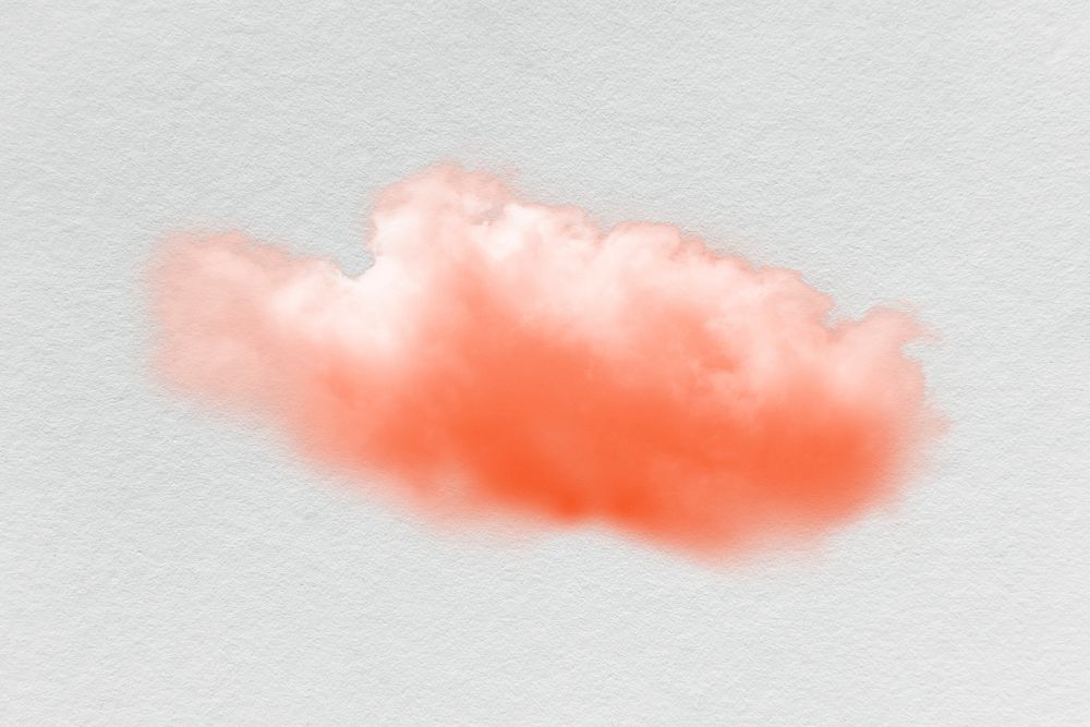 Orange cloud clipart, sky design psd