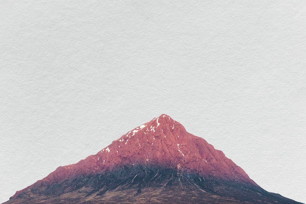 Surreal escapism mountain background, aesthetic landscape collage element psd
