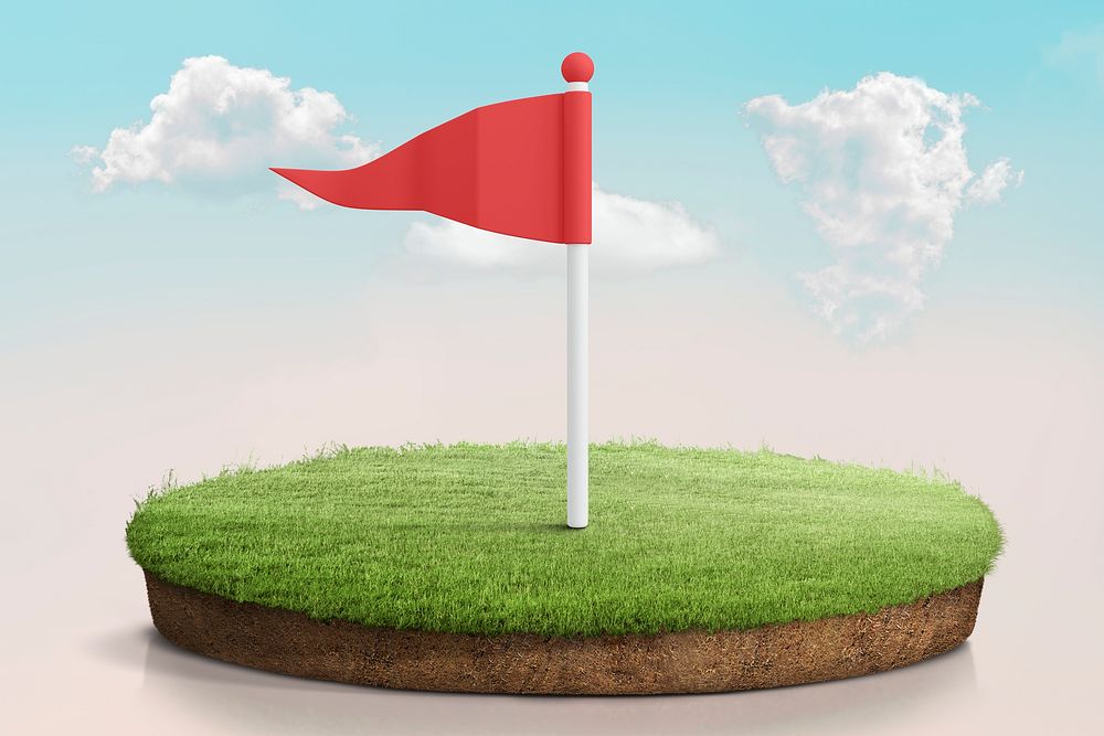 Flag background, 3D rendered design psd