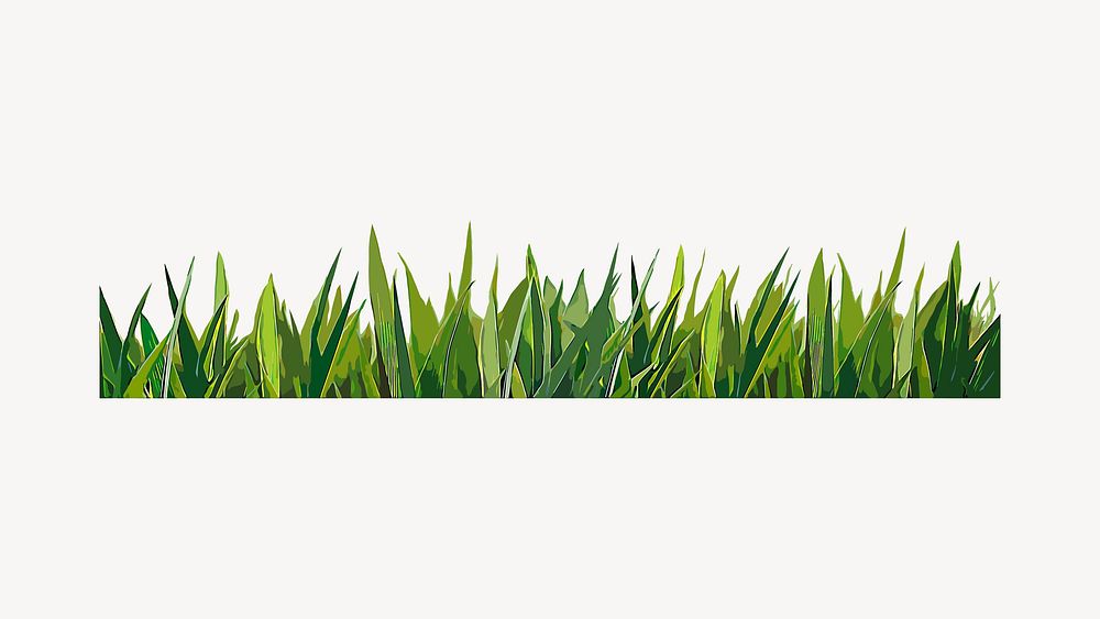 Grass border, nature collage element design vector