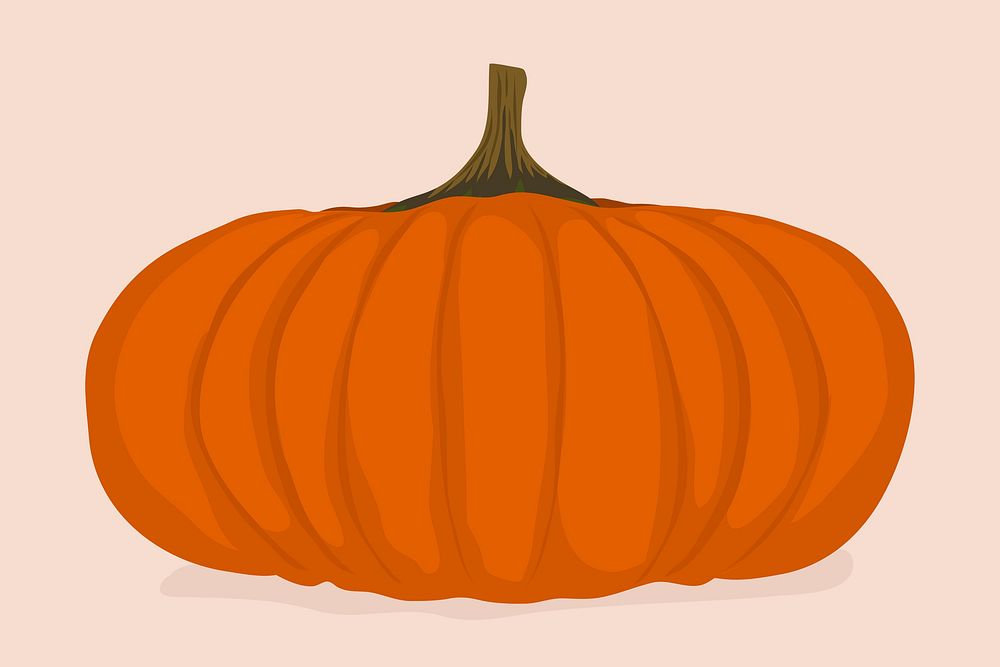Cute pumpkin clipart, squash illustration design psd
