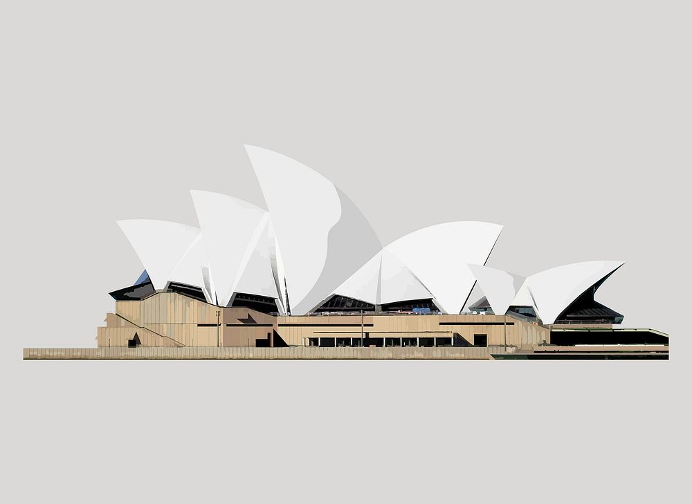 Sydney Opera House background, vectorize aesthetic illustration