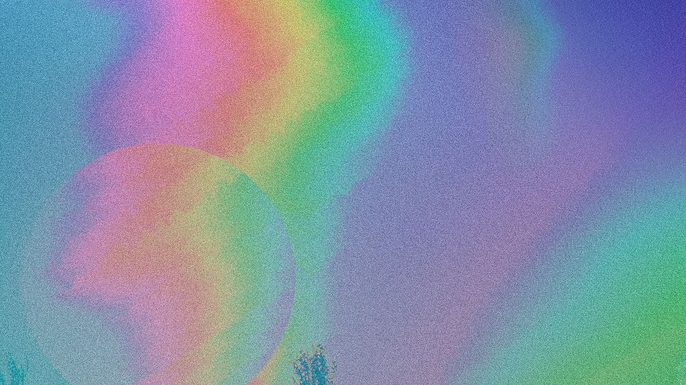 Retro iridescent HD wallpaper, holographic aesthetic background