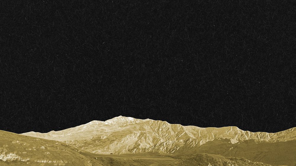 Gold mountain landscape desktop wallpaper, nature remixed media HD background