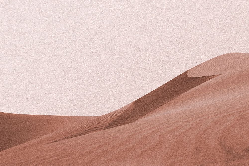 Desert landscape aesthetic background, paper texture remixed media